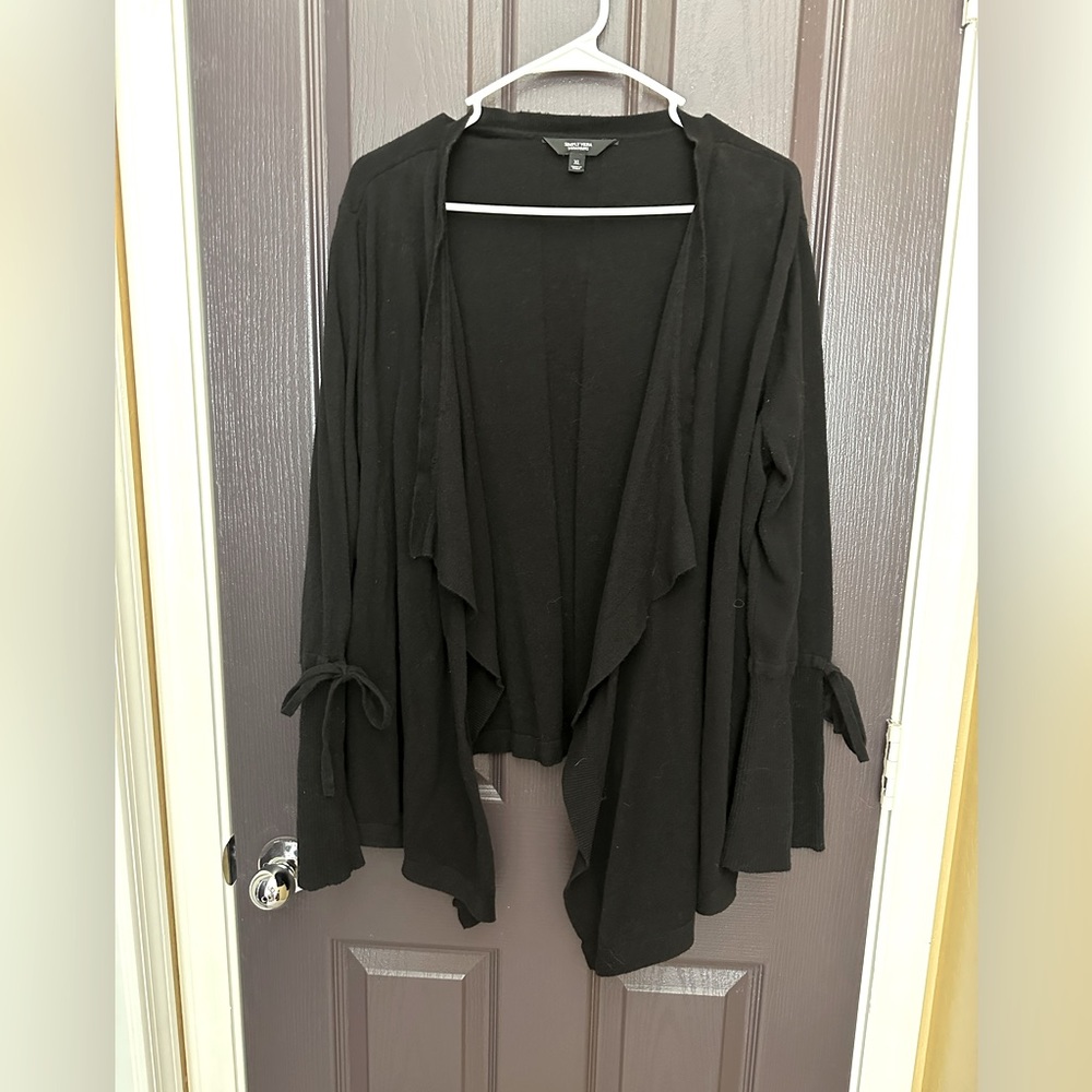 SimplyVera Vera Wang cardigan sweater Black Size XL